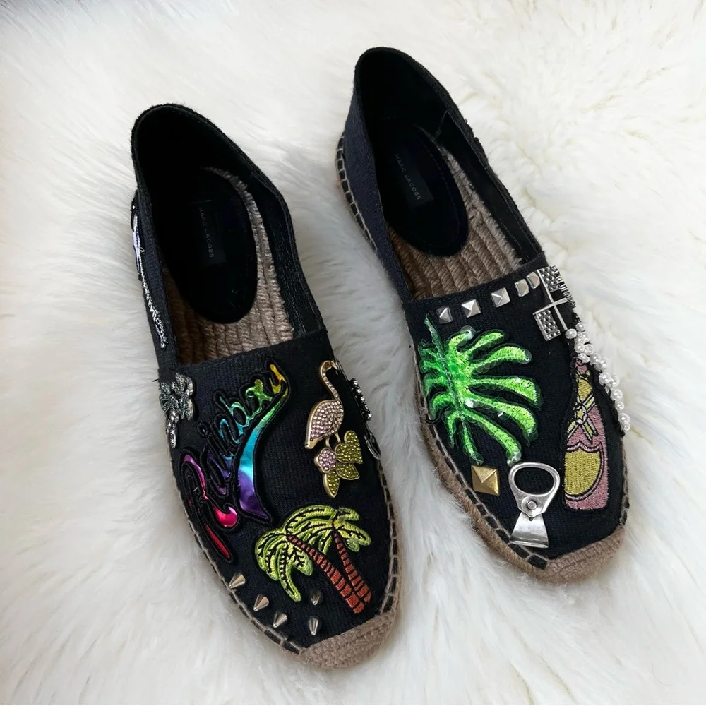 Marc Jacobs Espadrille Sz 37 US 7 Sienna Charms Funky Street Spain Made Shoes